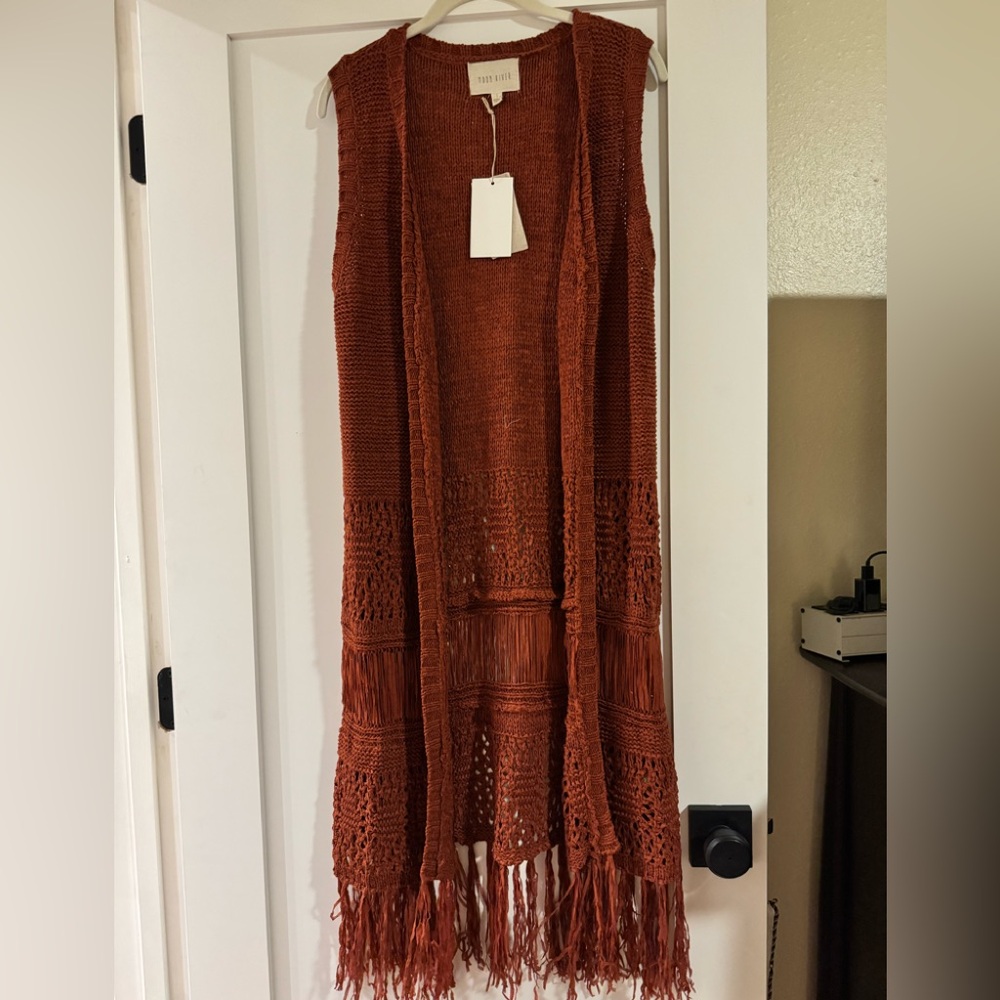 Moon River Terracotta Knit Top